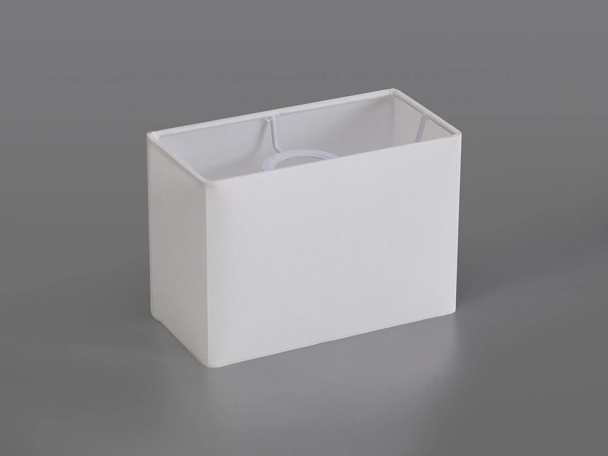 Serena Rectangular, 200 x 100 x 140mm Faux Silk Fabric Shade, White D0879  Deco Serena